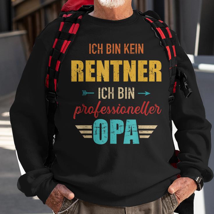 Herren Kein Rentner Bin Professioneller Opa Sweatshirt Geschenke für alte Männer