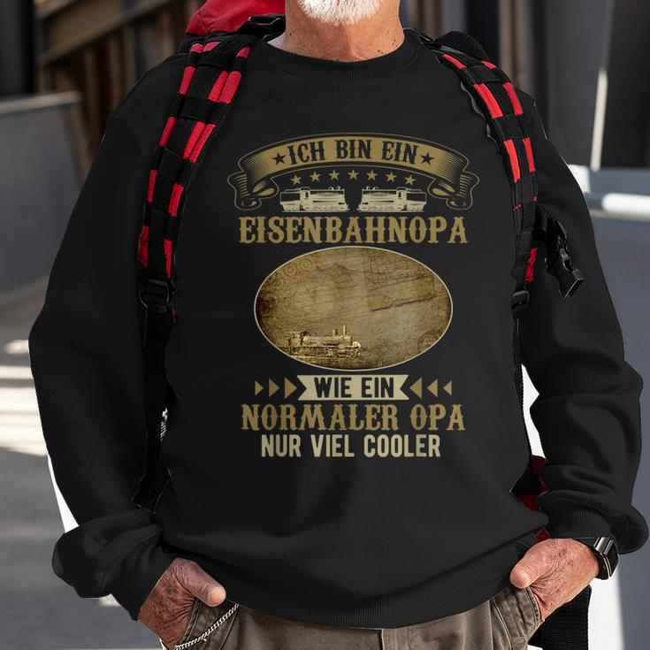 Herren Modellbahn Dampflok Lokomotiven Züge Opa Eisenbahn Sweatshirt Geschenke für alte Männer