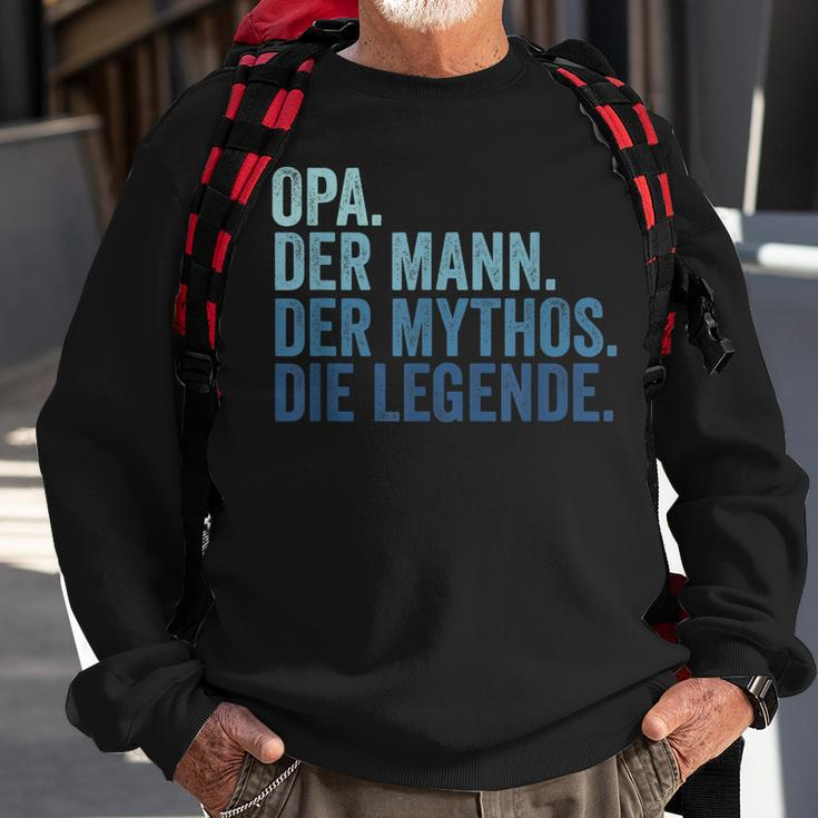 Herren Opa Der Mann Der Mythos Die Legende Vintage Retro Opa Sweatshirt Geschenke für alte Männer