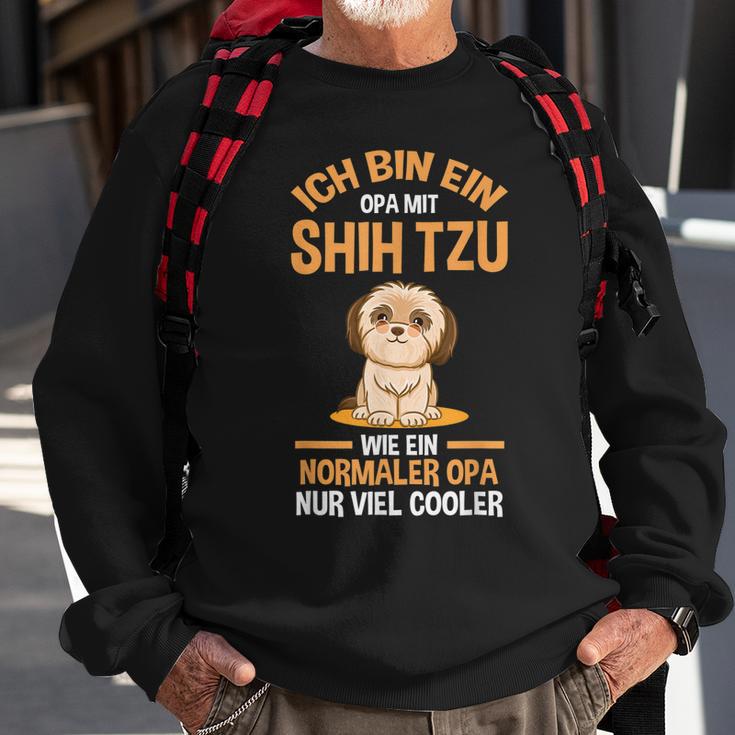 Herren Opa Großvater Shih Tzu Sweatshirt Geschenke für alte Männer