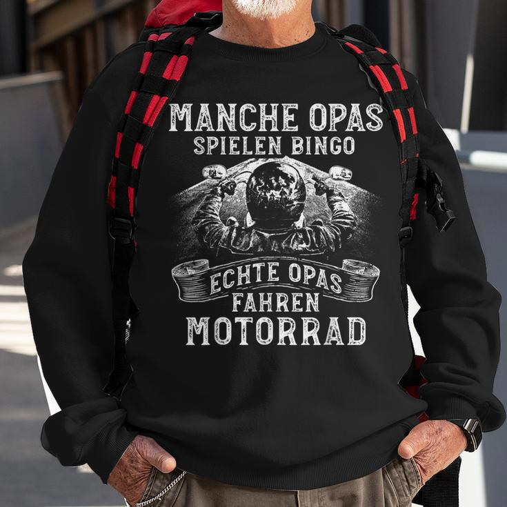 Herren Opa Motorrad Biker Bingo Ältere Motorradfahrer Sweatshirt Geschenke für alte Männer