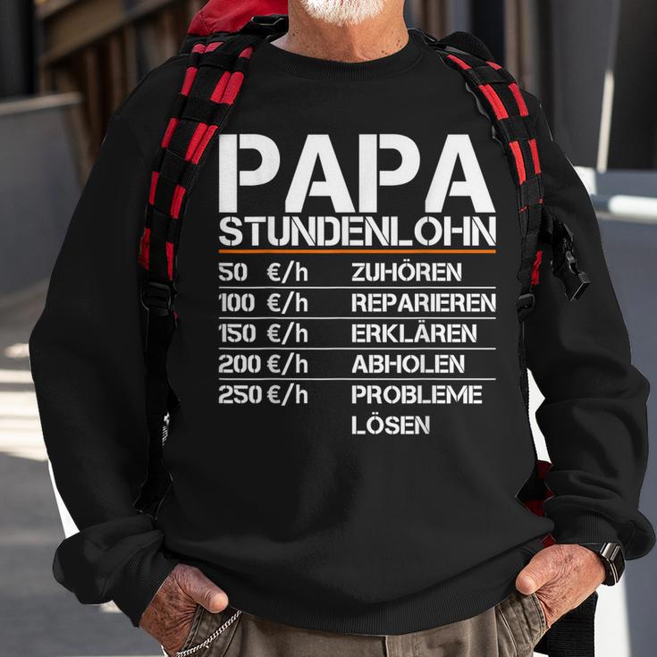 Herren Papa Stundenlohn Witzig Geschenk Lustiger Spruch Vater Sweatshirt Geschenke für alte Männer