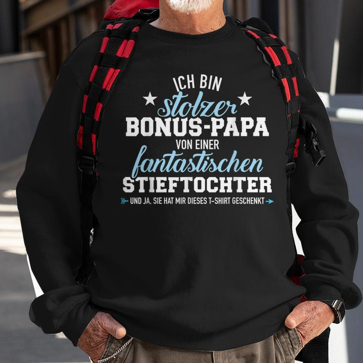 Herren Stolzer Bonus Papa Einer Fantastischen Stieftochter Sweatshirt Geschenke für alte Männer