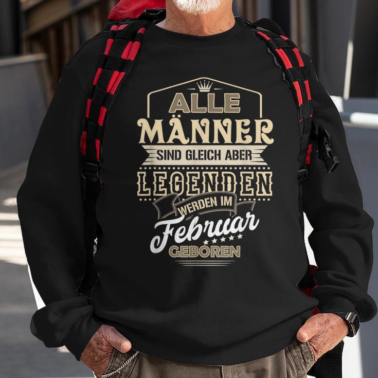 Herren Sweatshirt Legenden Geboren im Februar, Einzigartiges Design Geschenke für alte Männer