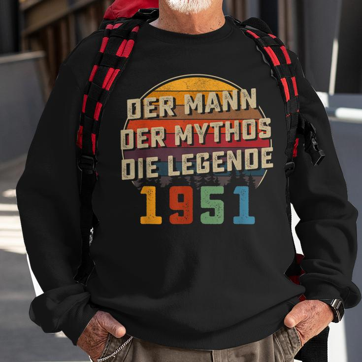 Herren Vintage Der Mann Mythos Die Legende 1951 72 Geburtstag Sweatshirt Geschenke für alte Männer