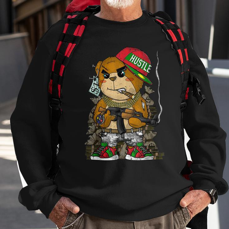 Hip-Hop Clothing Men Hipster Teddy Bear Rap Street Wear Sweatshirt Gifts for Old Men