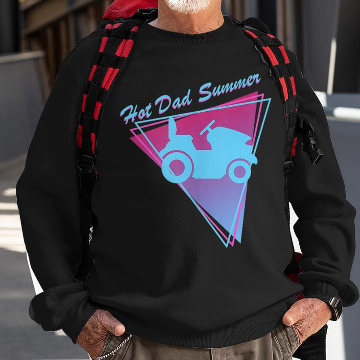Hot Dad Summer Funny 80S Retro Riding Lawn Mower Sweatshirt Gifts for Old Men