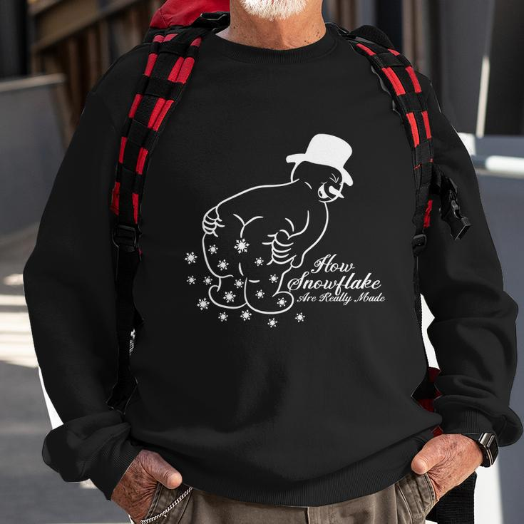 How Snowflakes Are Really Made Funny Snowman Shirt Funny Christmas V2 Sweatshirt Gifts for Old Men