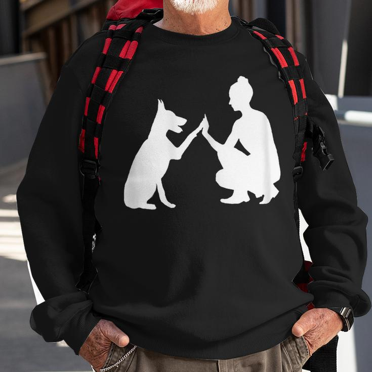 Hund Und Frauchen Beste Freunde Sweatshirt Geschenke für alte Männer