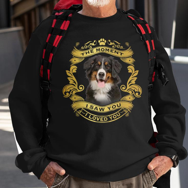 Hunde-Motiv Schwarz Sweatshirt mit Liebevoller Botschaft, Tierfreund Design Geschenke für alte Männer