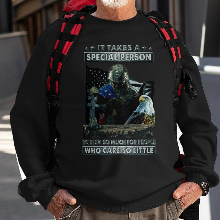 I Am Not A Hero Not A Legend I Am One Of The One Percent Who Served As Guardians Of Our Nation Freedom I Am A US Veteran Sweatshirt Gifts for Old Men