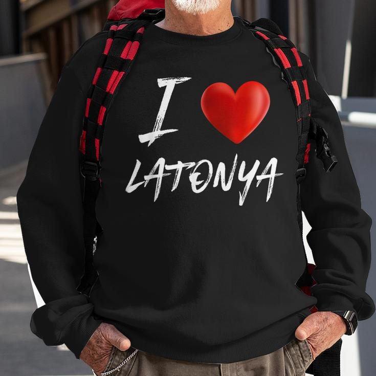 I Love Heart Latonya Family NameSweatshirt Gifts for Old Men