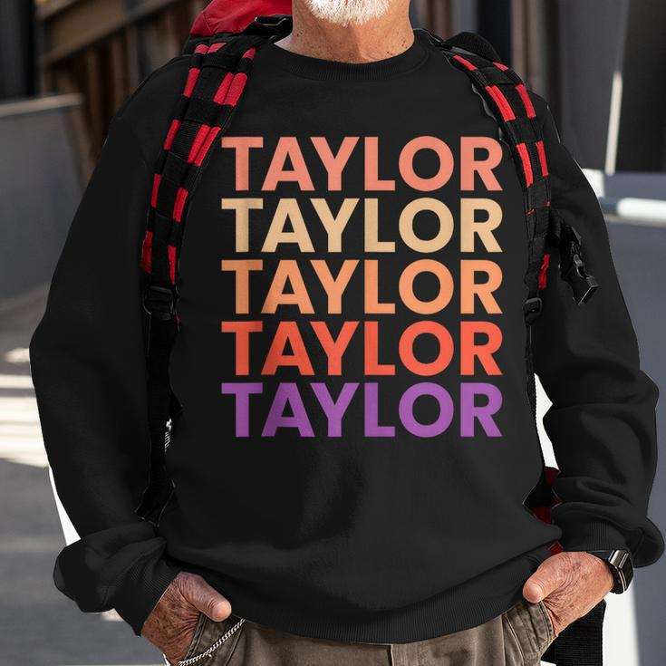 I Love Taylor Funny First Name Vintage Taylor Sweatshirt Gifts for Old Men