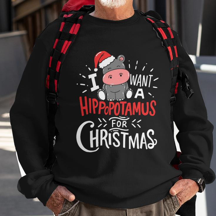 I Want A Hippopotamus For Christmas Xmas Hippo Tshirt Sweatshirt Gifts for Old Men