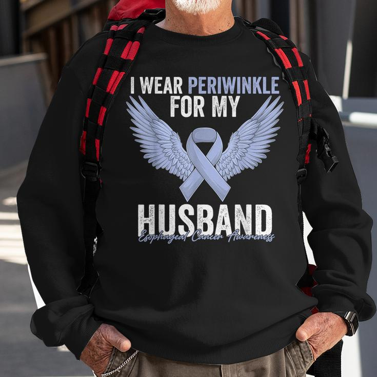 I Wear Periwinkle For My Husband Esophageal Cancer Awareness Sweatshirt Gifts for Old Men