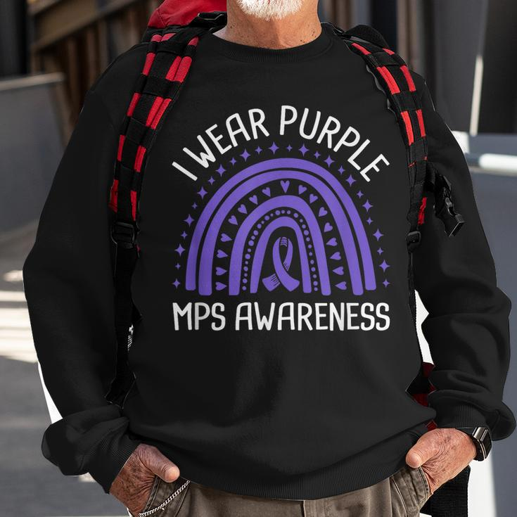I Wear Purple Mps Awareness Sweatshirt Gifts for Old Men