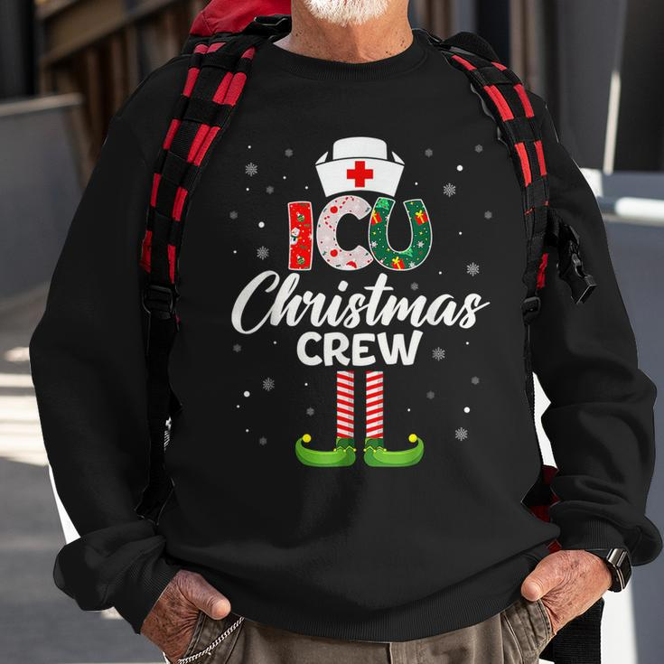 Icu Nurse Christmas Scrubs For Women Pajamas Funny Men Women Sweatshirt Graphic Print Unisex Gifts for Old Men