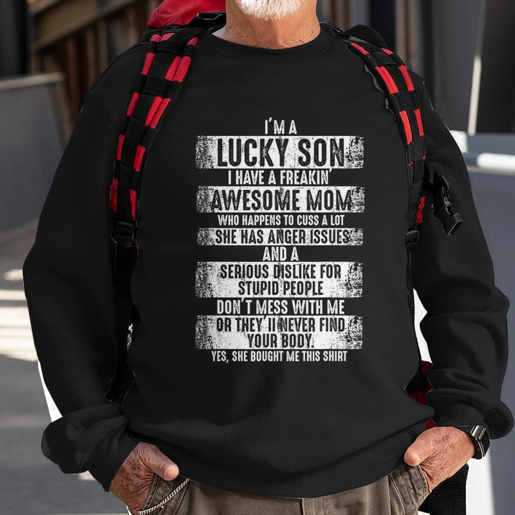 Im A Lucky Son Because I Have A Freaking Awesome Mom Shirt Tshirt Sweatshirt Gifts for Old Men