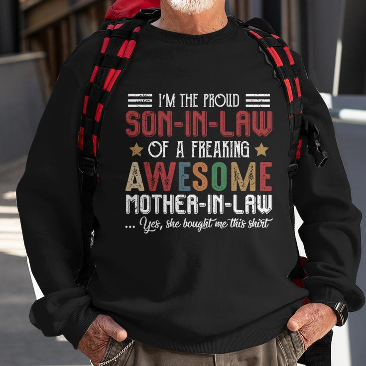 Im A Proud Songiftingiftlaw Son Marriage Mother Of The Groom Gift Sweatshirt Gifts for Old Men
