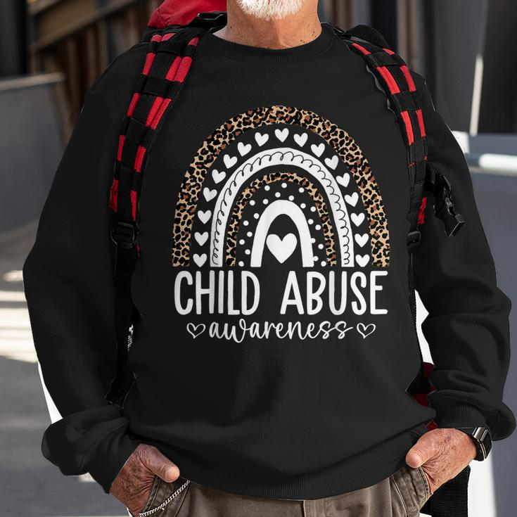 In April We Wear Blue Cool Child Abuse Prevention Awareness Sweatshirt Gifts for Old Men