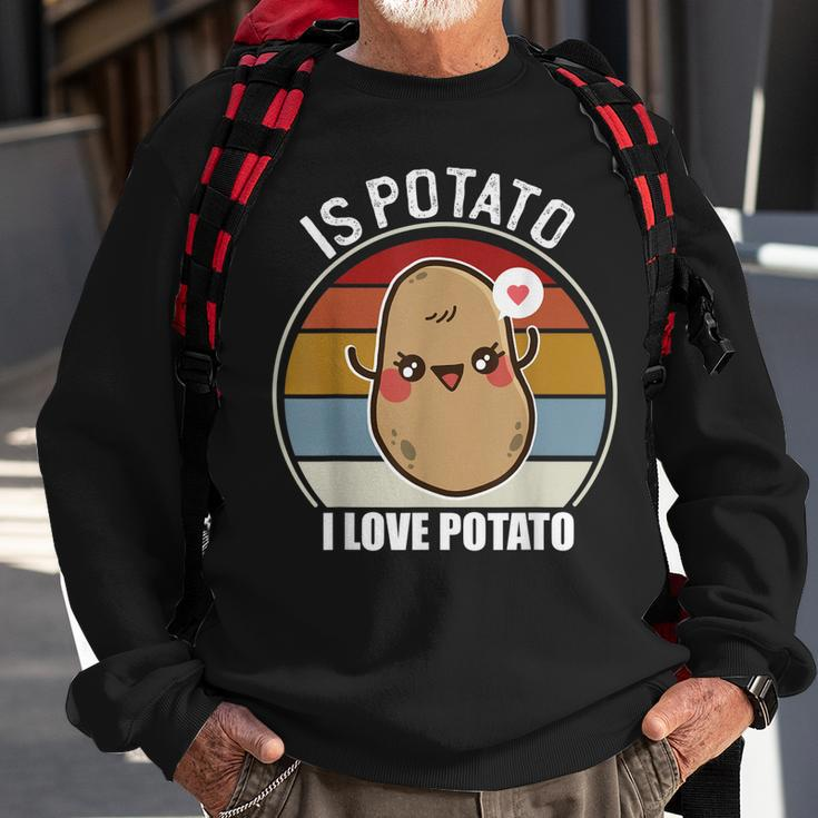 Is Potato In Television As Seen On Late Night Kawaii Potato Sweatshirt Gifts for Old Men