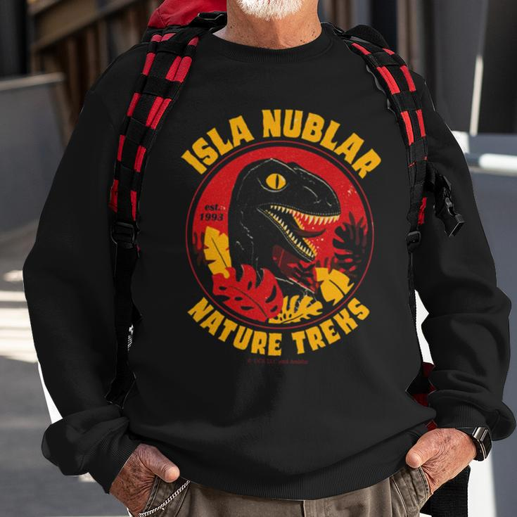 Isla Nublar Nature Treks Dinosaur Sweatshirt Gifts for Old Men