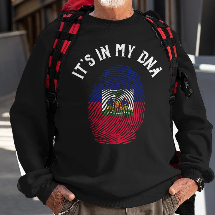 Its In My Dna Fingerprint | Prideful Haitian Gift Sweatshirt Gifts for Old Men