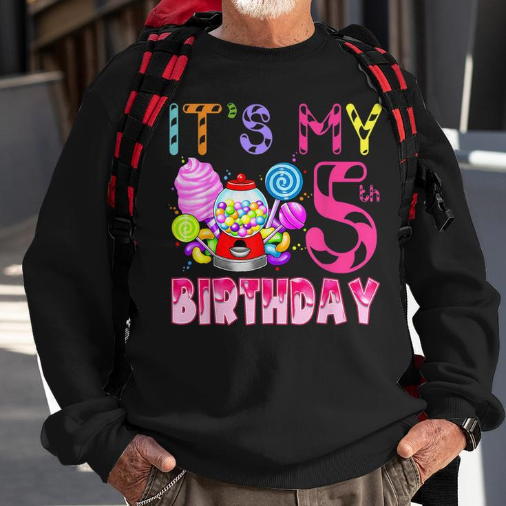 Its My 5Th Birthday Candy Candyland Birthday Girl 5 Year Old Sweatshirt Gifts for Old Men