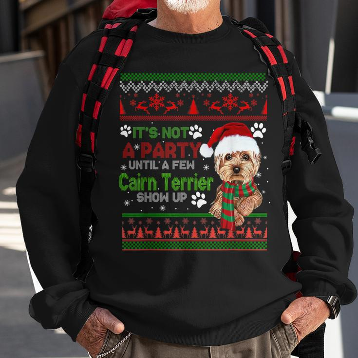 Its Not A Party Until A Few Cairn Terrier Christmas Dog Men Women Sweatshirt Graphic Print Unisex Gifts for Old Men