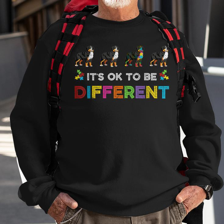 Its Ok To Be Different Bernese Mountain Autism Dog Lovers Sweatshirt Gifts for Old Men