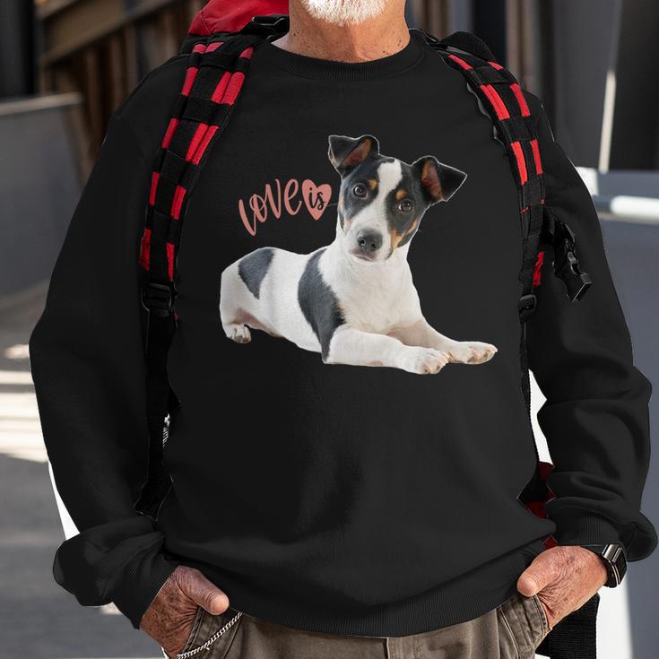 Jack Russell Terrier Mama Papa Damen Herren Kinder Love Dog Sweatshirt Geschenke für alte Männer