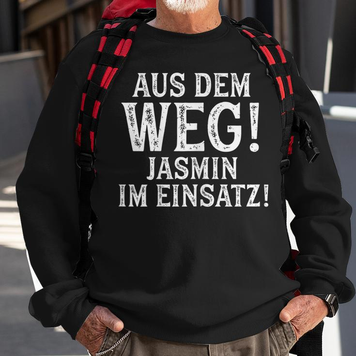 Jasmin Lustig Spruch Witzig Aus Dem Weg Vorname Name Sweatshirt Geschenke für alte Männer