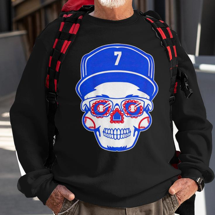 Julio Urías Sugar Skull Sweatshirt Gifts for Old Men