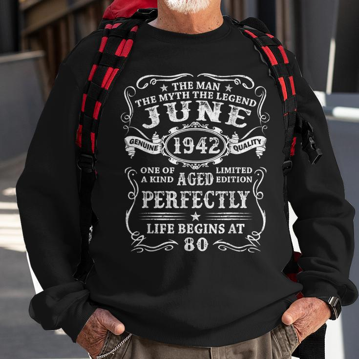 June 1942 The Man Myth Legend 80 Year Old Birthday Gifts Gift For Mens Sweatshirt Gifts for Old Men