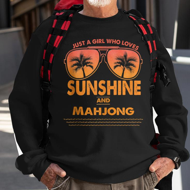 Just A Girl Who Loves Sunshine And Mahjong For Woman Sweatshirt Gifts for Old Men