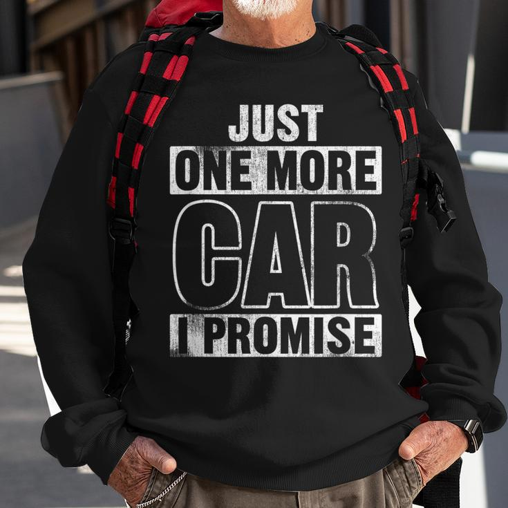 Just One More Car I Promise Turbo Wheel Auto Engine Garage Sweatshirt Gifts for Old Men