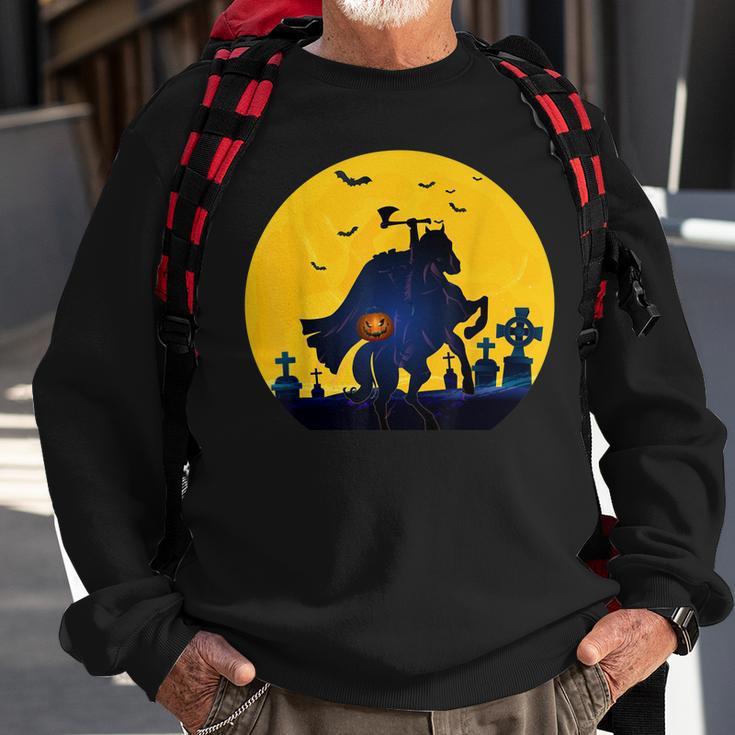 Klassisches Retro- „Kopfloser Reiter“ Sleepy Holloween Moon Sweatshirt Geschenke für alte Männer