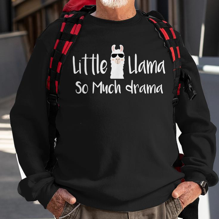 Kleines Lama-Cooles Kinder-Lamas-Familienstamm-Passendes Sweatshirt Geschenke für alte Männer