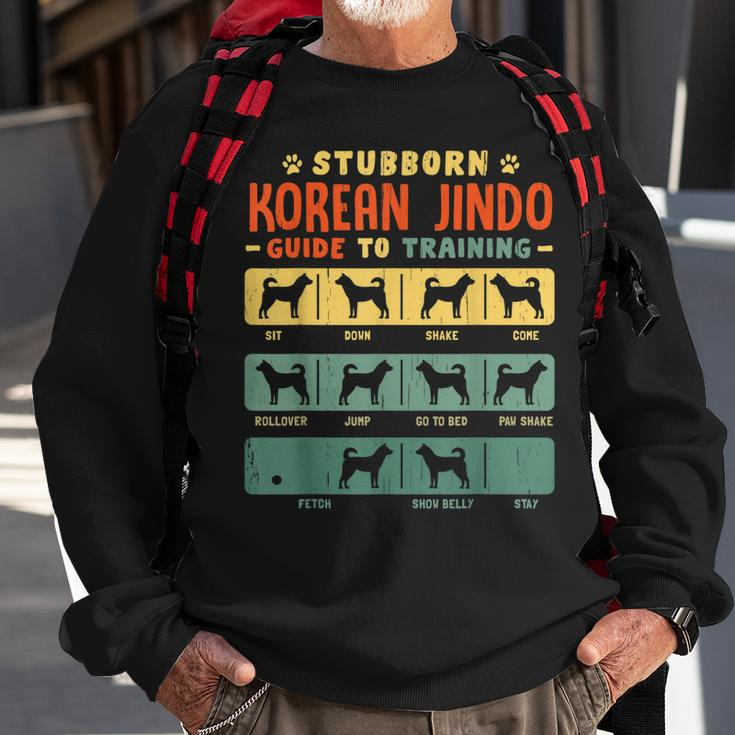 Korean Jindo Mom Dad Funny Stubborn Vintage Tricks Gift Sweatshirt Gifts for Old Men