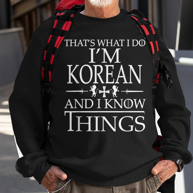 Korean People Know Things Sweatshirt Gifts for Old Men