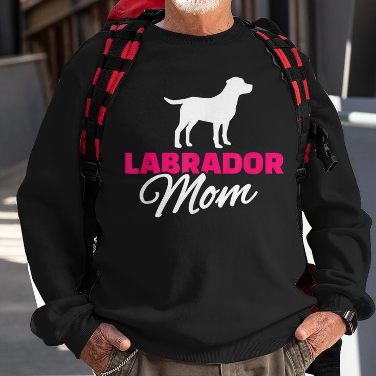 Labrador Mom Sweatshirt mit Hunde-Silhouette, Ideal für Hundefreundinnen Geschenke für alte Männer