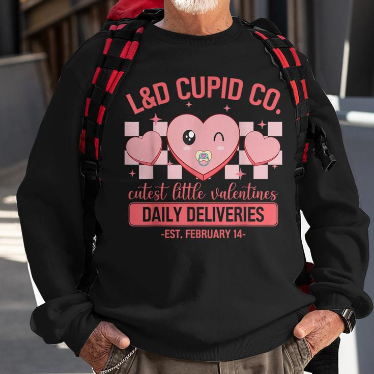 L&D Cupid Co Funny Labor And Delivery Valentines Day Sweatshirt Gifts for Old Men