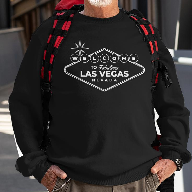 Las Vegas Travel Souvenir Sign Design Vacation Tourist Visit Sweatshirt Gifts for Old Men