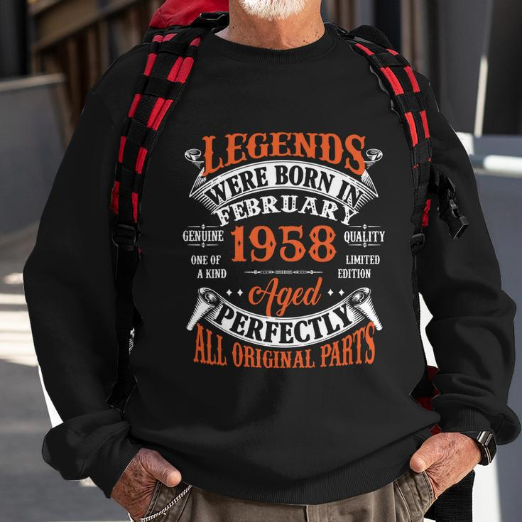 Legend 1958 Vintage 65Th Birthday Born In February 1958 Sweatshirt Gifts for Old Men