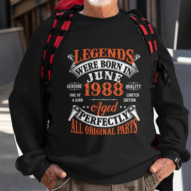 Legend 1988 Vintage 35Th Birthday Born In June 1988 Sweatshirt Gifts for Old Men
