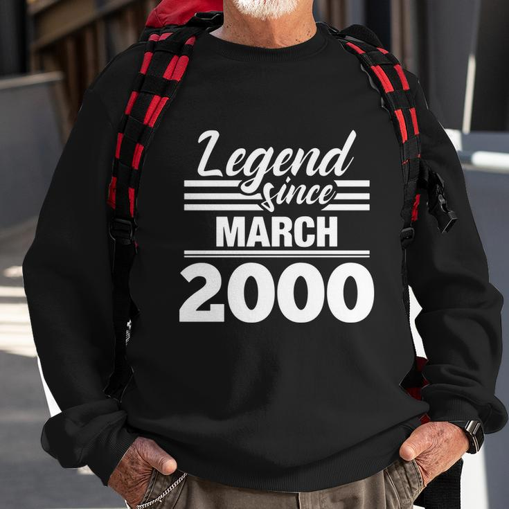 Legend Since March 2000 20 Year Old Gift 20Th Birthday Sweatshirt Gifts for Old Men