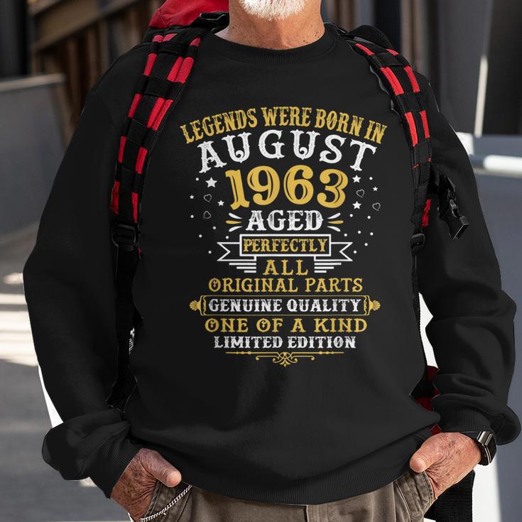 Legenden August 1963 Geboren - 59. Geburtstag Sweatshirt für Jubilare Geschenke für alte Männer