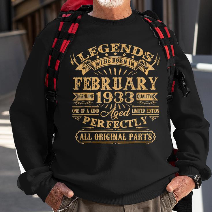 Legenden Februar 1933 - 90. Geburtstag Mann Sweatshirt, Retro Design Geschenke für alte Männer