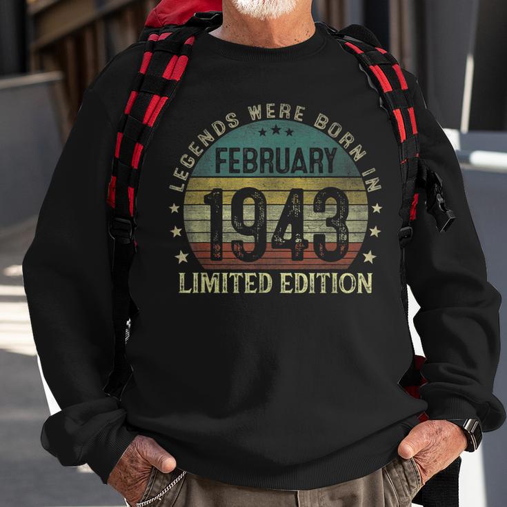 Legenden Februar 1943 V6 Sweatshirt, 80. Geburtstag Geschenk für Männer Geschenke für alte Männer