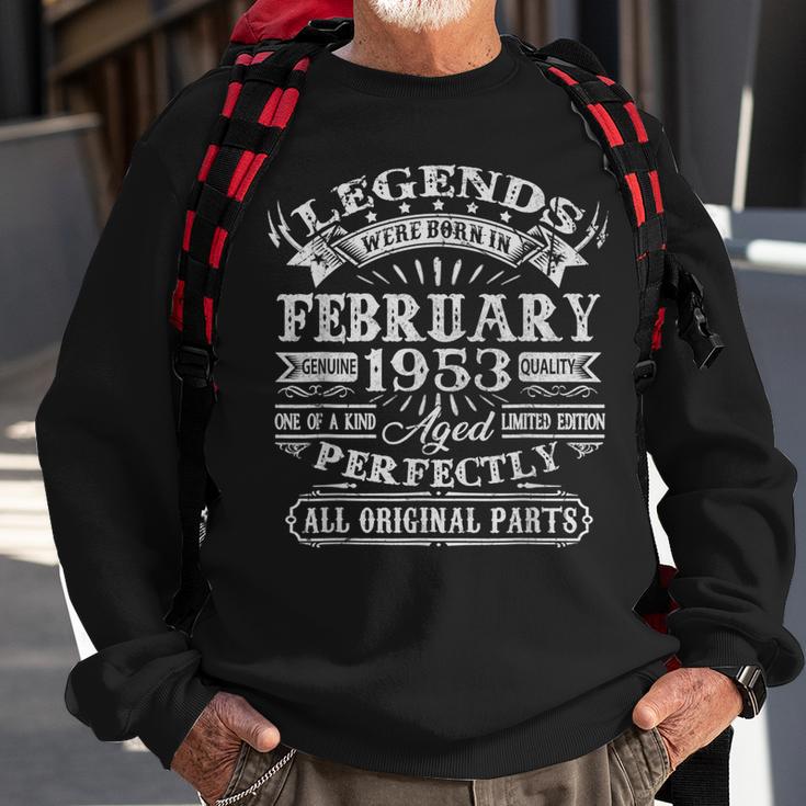 Legenden Februar 1953 Geburtstag, 70 Jahre Jubiläum Mann Sweatshirt Geschenke für alte Männer